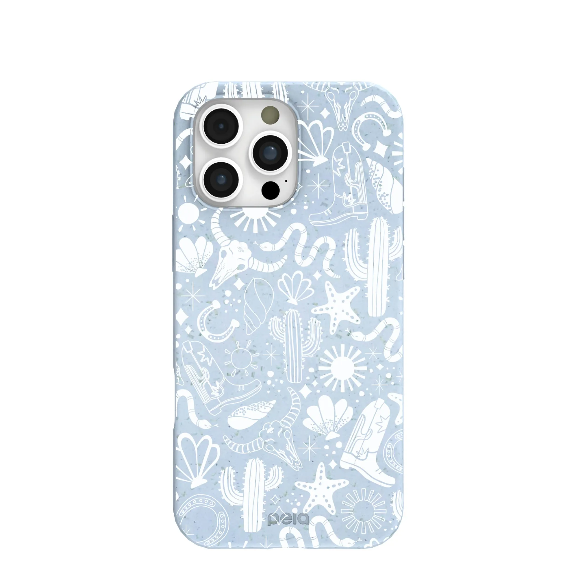 Powder Blue Coastal Rodeo iPhone 16 Pro Max Case