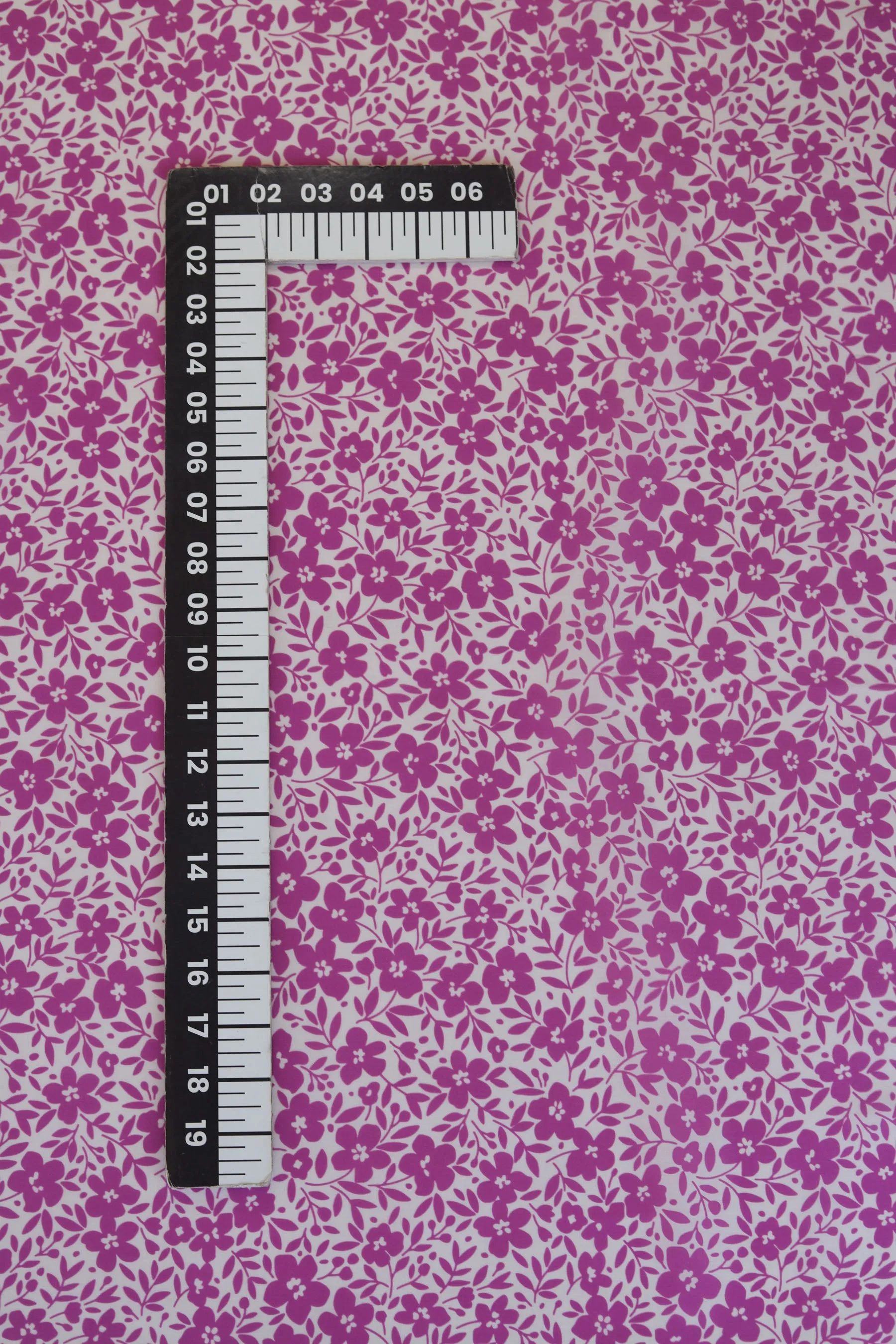 Purple Ditsy Floral Pattern Printed Muslin Fabric