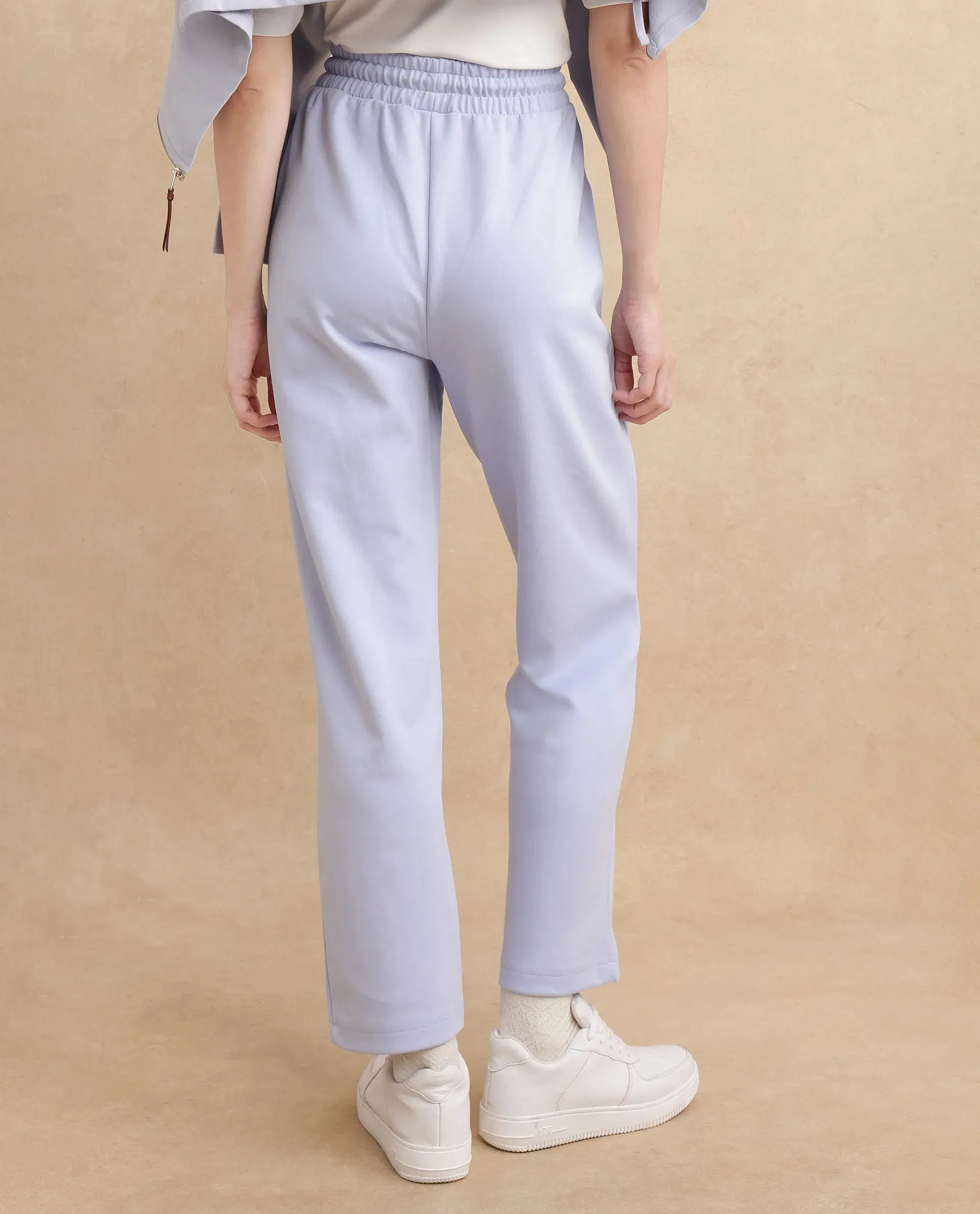 Rareism Women Fider Light Blue Plain Track Pant