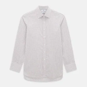 Red and Blue Micro Tattersall Check Mayfair Shirt