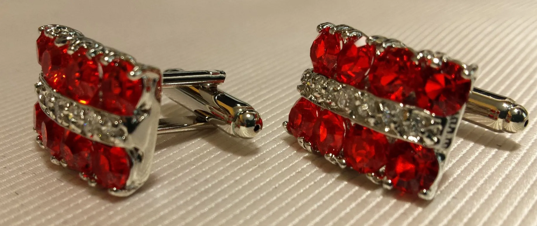 Red Crystal Cufflinks