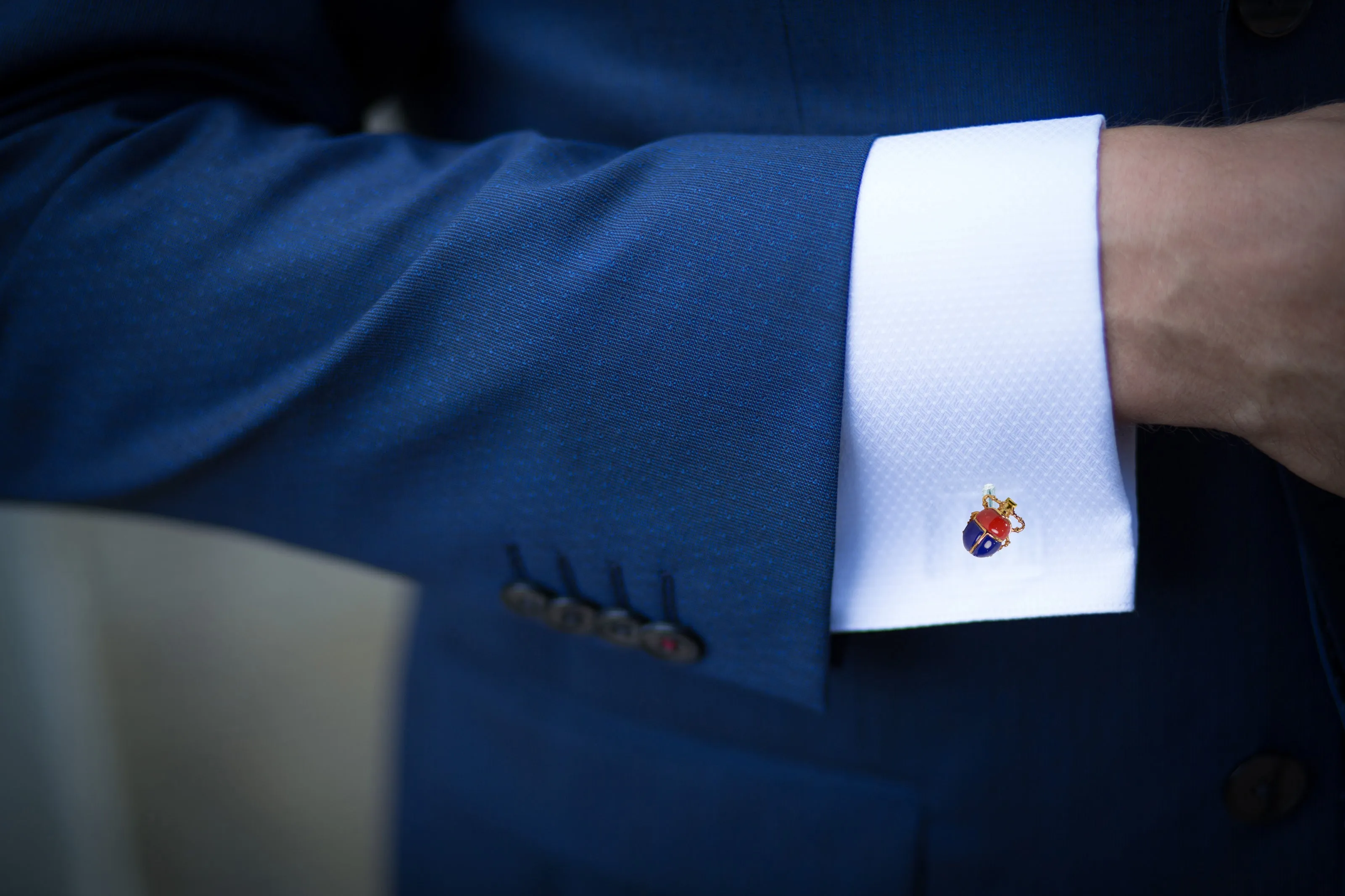 Scarab Beetle Gold Cufflinks