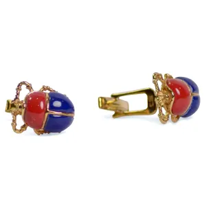 Scarab Beetle Gold Cufflinks