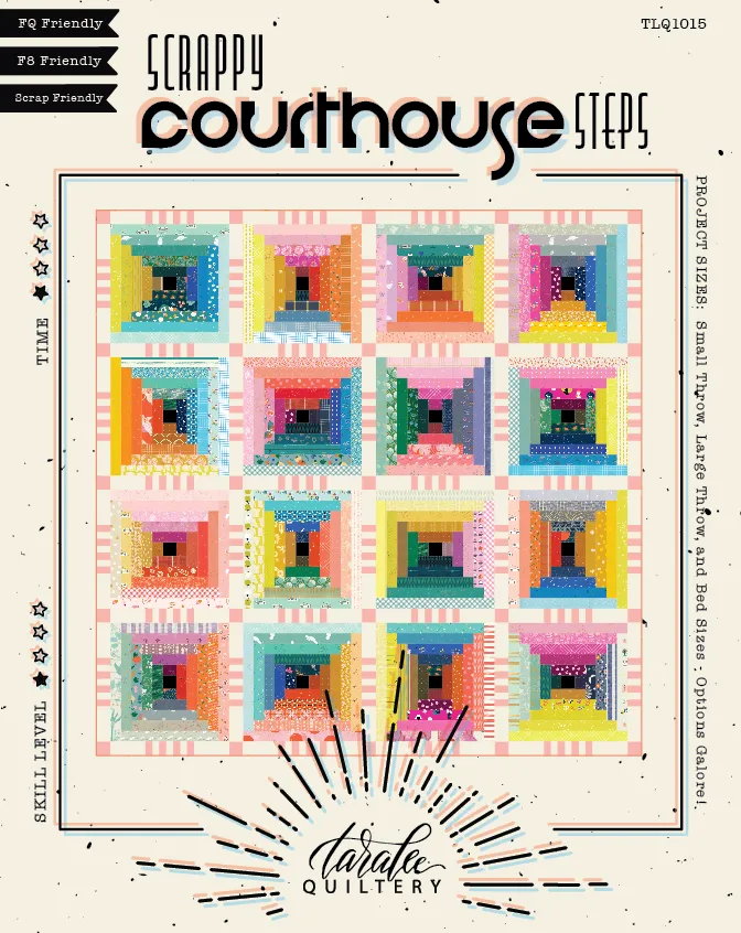 Scrappy Courthouse Steps PRINTED Pattern