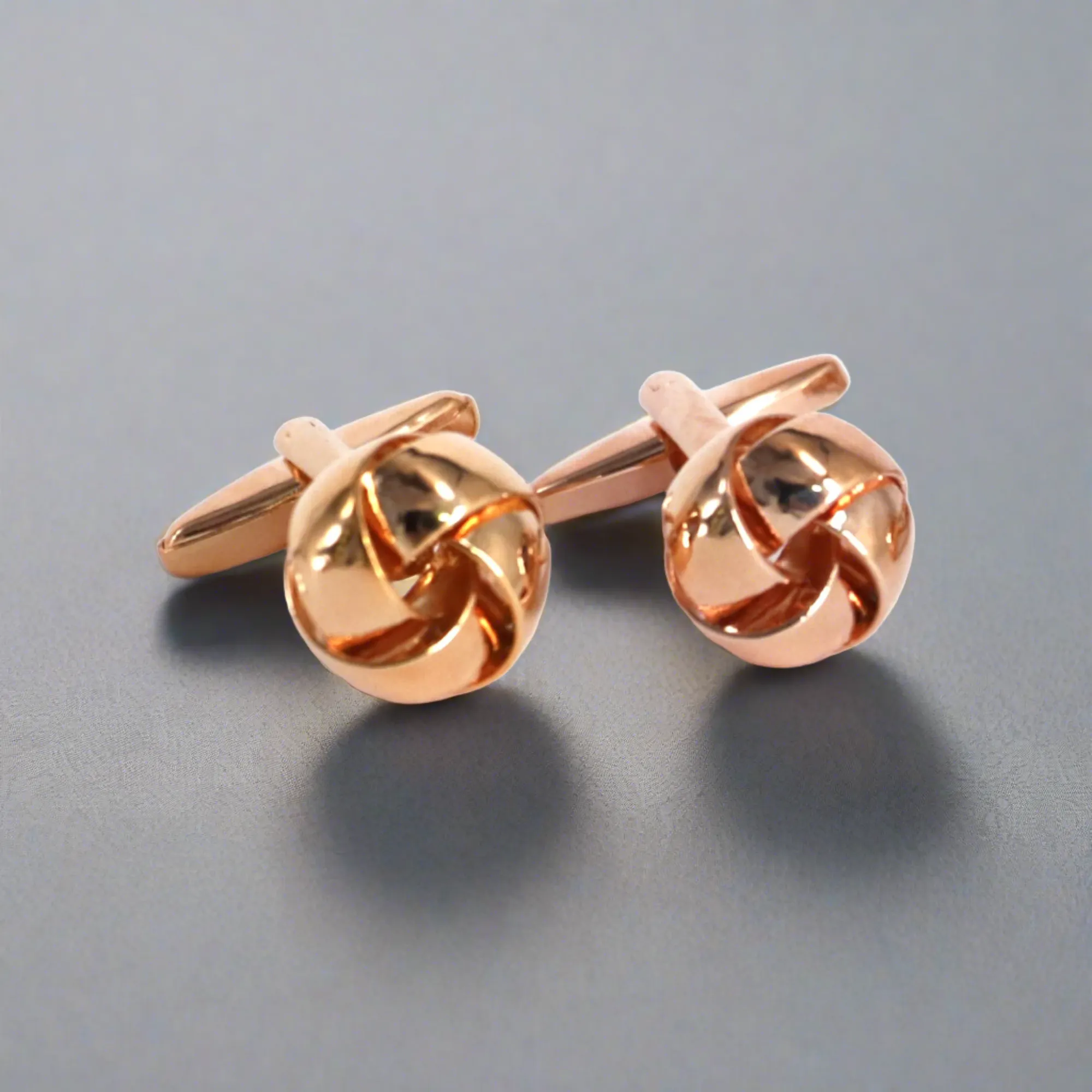 Silk Knot in Rose Gold Cufflink- Marz