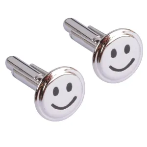 Silver Smiley Face Cufflinks