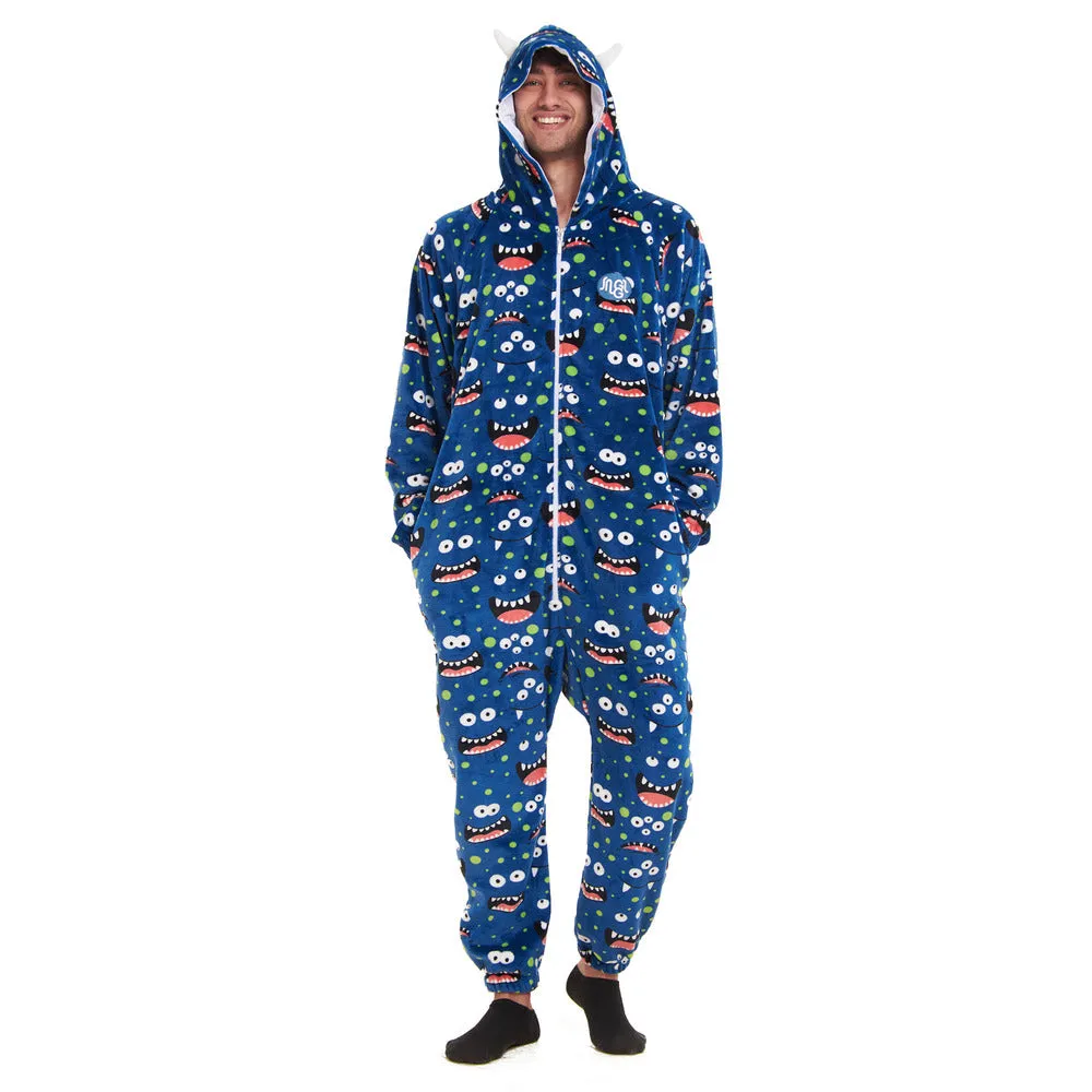 Snuggs Blanket Onesie Blue monster