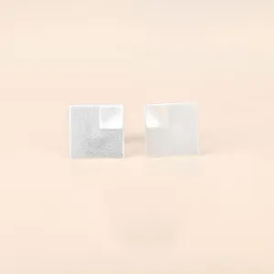 Square on Square Silver Cufflinks