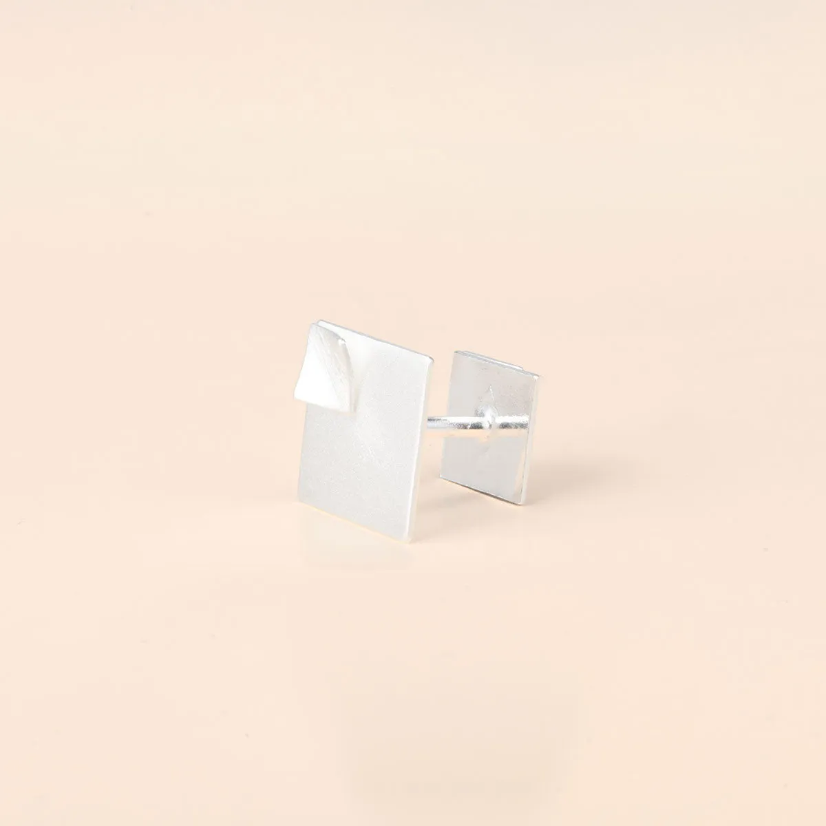 Square on Square Silver Cufflinks