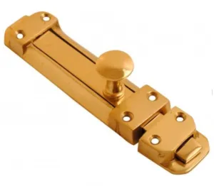 Surface Bolt - 150mm (Polished Brass)