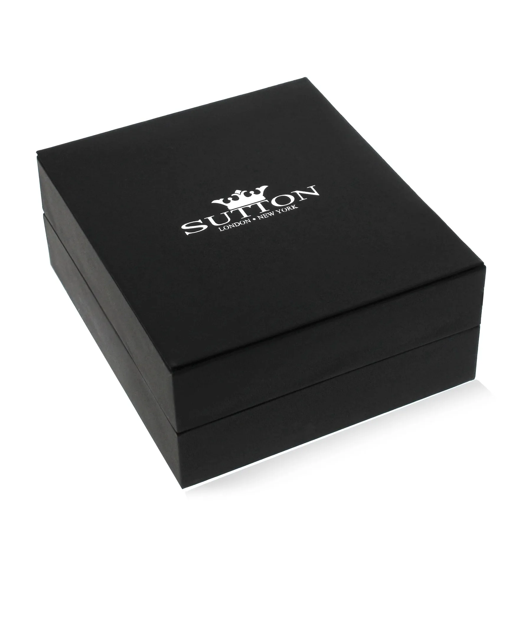 Sutton Gold-Tone Stainless Steel and Black Cufflinks and Tie Clip Set