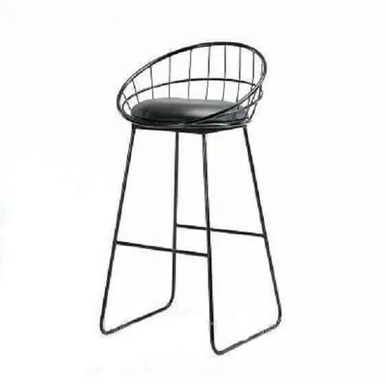 Thierry - Iron Hollow Out Frame Bar Stool