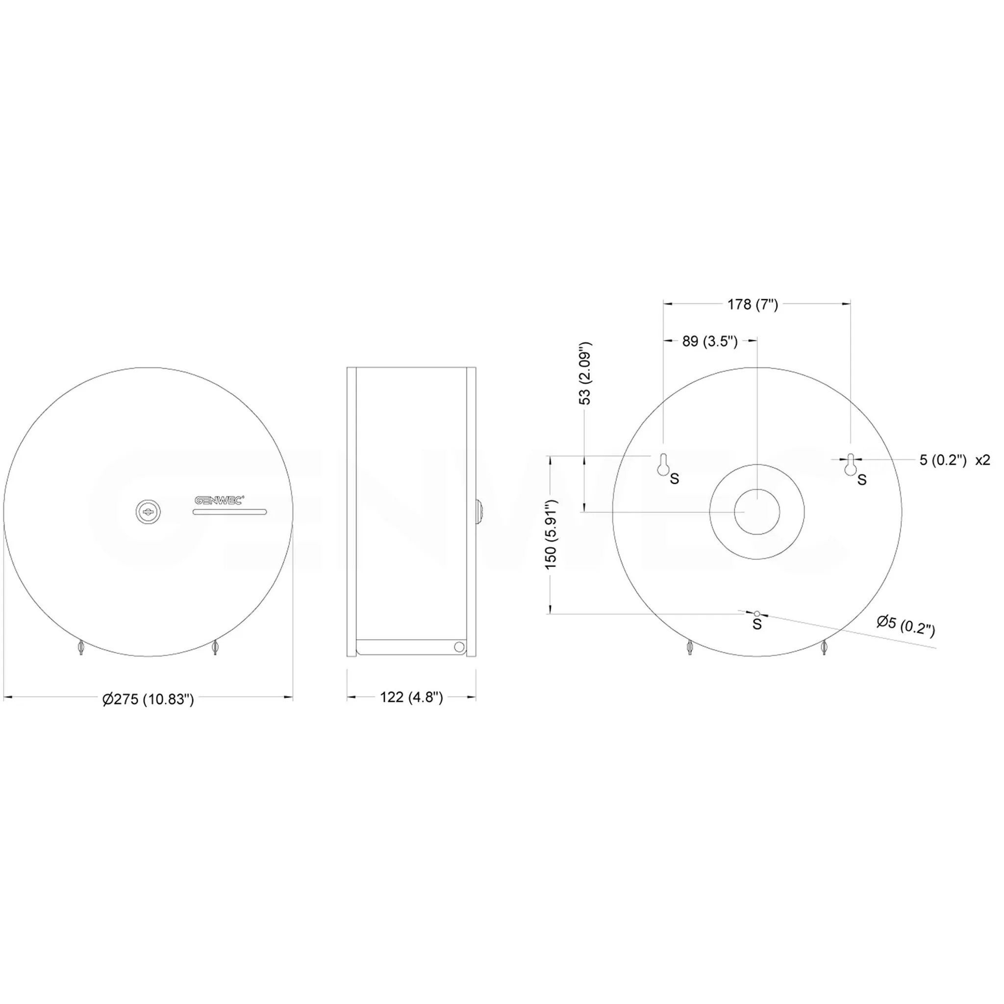 Toilet Paper Dispenser Stay | Jumbo | Ø28.5cm