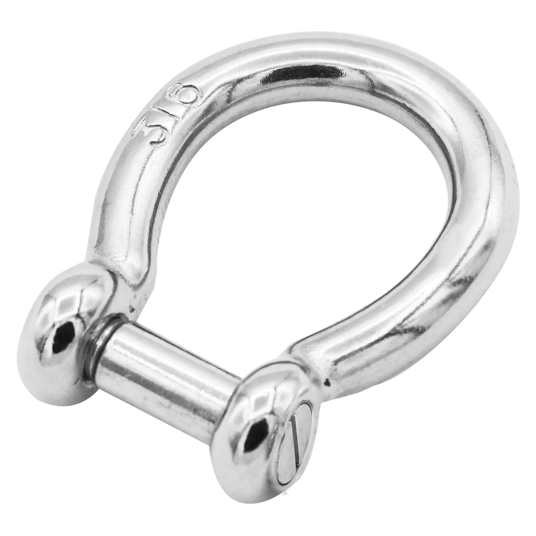 Type 316 Stainless Steel Bow Shackle with Flat Pin