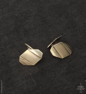 Vintage Art Deco Cufflinks - Faded Gold