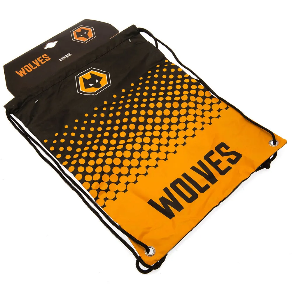 Wolverhampton Wanderers FC Fade Design Gym Bag